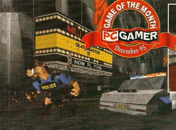 95-17AugOct-04.jpg (1.05 MB) Police cruiser on Hollywood Holocaust. Gobeille believes this was a separate fork used solely for staging screenshots. However, Gobeille reports that very few iterations of Blum's maps were saved.