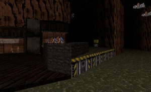 Hidden elevator texture on Babe Land with the camera facing the inner channel beside the slave trading outpost