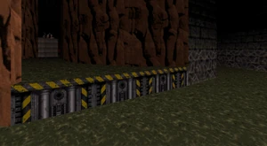 Hidden elevator texture on Babe Land with the camera facing the inner channel near the end of the ride