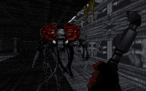 The Jellyfish in LameDuke that was later replaced by the Octabrain in Duke Nukem 3D