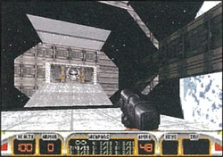 95-20EarlyNov-14.jpg (117 KB) Occupied Territory, in the light-filled hallway facing the doors leading to the central ring. The section dividers have not yet been added to the hallway.