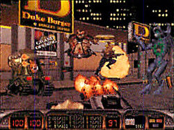 96-31MayOct-01.jpg (133 KB) Duke-Burger, showing the Protector Drone with a blue sprite