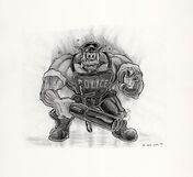 PigCopConcept3.jpg (109 KB) Another concept art which showcases a Pig Cop very much in the same vein as the previous picture although wearing a police hat.