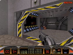 95-22LateNov-24.png (455 KB) Old location of the Red Access Card panel on Death Row. No Access Cards were needed to complete the level, according to Gobeille.