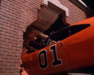 General Lee going through the hazzard courtroom.