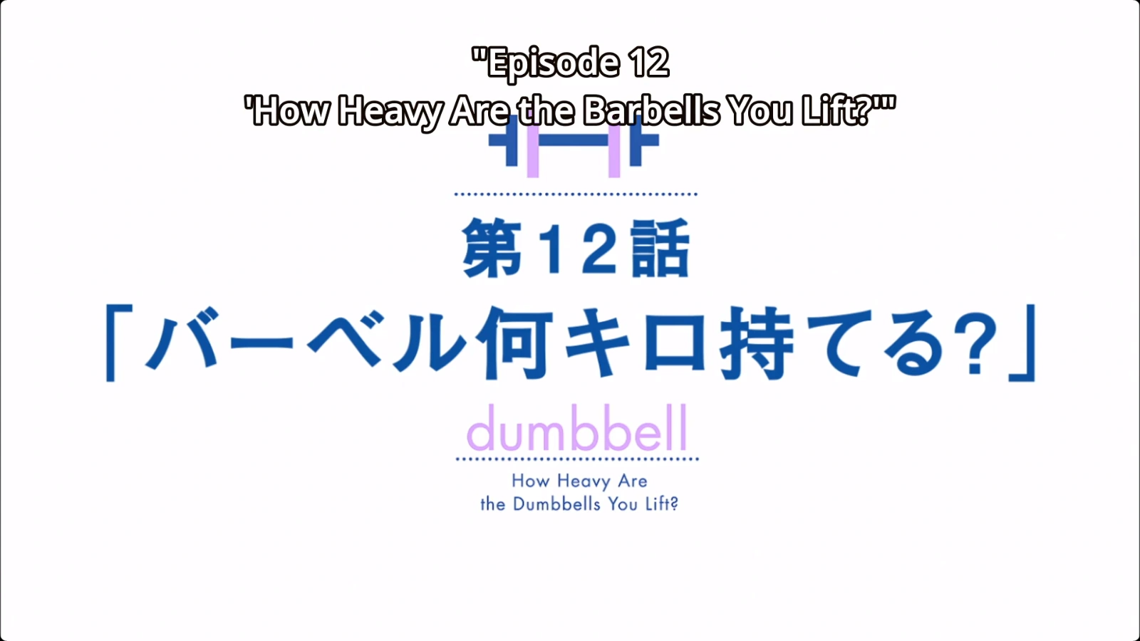 How Heavy Are The Barbells You Lift Dumbbell Nan Kilo Moteru Wiki Fandom