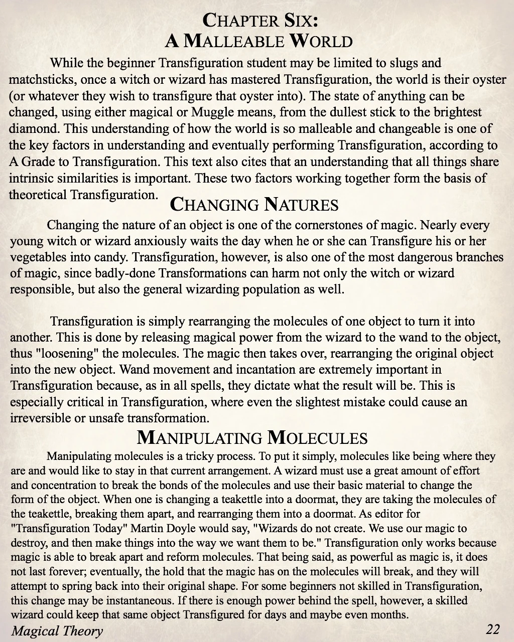 Magical Theory/Page Twenty Two | Dumbledore's Army Role-Play Wiki | Fandom