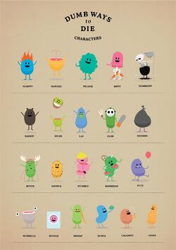 dumb ways to die characters red button