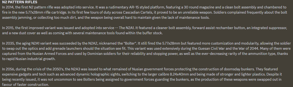 Rifle/Bolter, Dummies vs Noobs Wiki