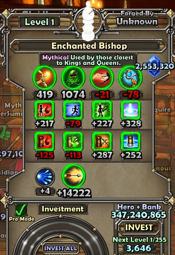 Mythical Enchanted Bishop stats