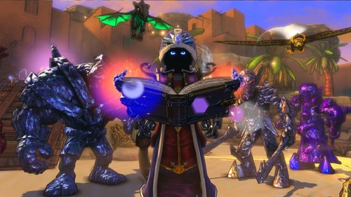 The Summoner uses his book to summon Crystalline variants of enemies to do his bidding.