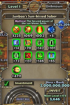 Mythical Sun-kissed Saber stats