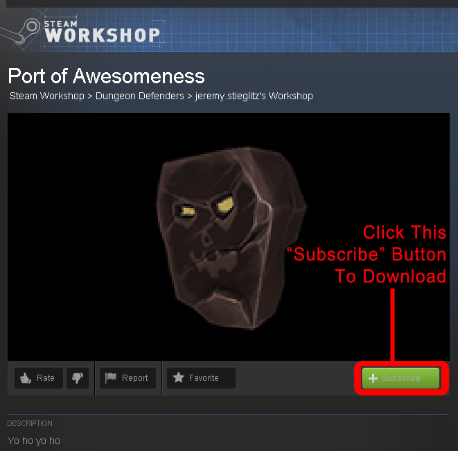 how to use steam workshop mods on dunggeon defneders