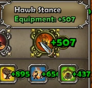 Hawk stance is affected by the 2nd Ability stat