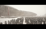 Harkonnen soldiers about to depart Arrakis