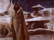 Stilgar and his men near a sietch (art by John Schoenherr, The Illustrated Dune)