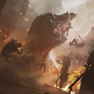 LetoEmbassyCentipedePress.jpg (99 KB) "The worm-body took over, arching and flailing, rolling like an insane wheel, lashing out on all sides." — Art by Eduardo Peña