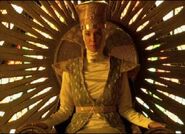 Alia on the Golden Lion Throne, as portrayed in Frank Herbert' Children of Dune miniseries.