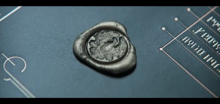 Galach Orthography on an official document as it appears in Dune (2021)