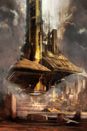 Hutment landing in Arrakeen (Art by Nicholas Bouvier (Sparth))