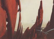 The Flight Through the Shield Wall, ornithopter illustration by John Schoenherr (The Illustrated Dune)