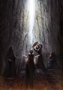 JessicaWaterOfLifeCentipedePress.jpg (277 KB) Chani pours the Water of Life into Jessica's mouth - Artwork by Mark Molnar