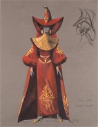 Concept art of Irulan Corrino's formal dress (Frank Herbert's Dune)