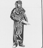 Sardaukar in protective gear -Dune RPG illustration
