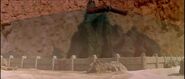 Fortified walls and activated shields of the governor's palace and Arrakeen (Dune, 1984)