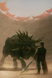 Paulus, about to commence combat with a  - Art by 