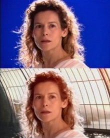 Alice Krige bluescreen