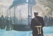 Shaddam convenes with a Guild Navigator