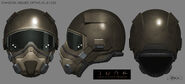 House Atreides flight suit helmet (Dune, 2021, concept art by Keith Christensen)