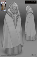 Spacing Guild representative, refined sketch (Dune, 2021, concept art by Keith Christensen)