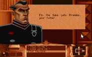 Duke Leto Atreides at the governor's palace in Arrakeen (Dune, 1992, Cryo Interactive)