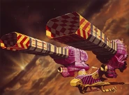 Concept art illustration of Spacing Guild tug