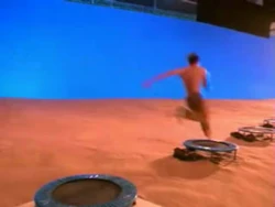 Сцена бега по пустыне