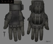 Stillsuit glove design (Dune, 2021, concept art by Keith Christensen)