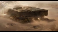 Harvester Dune I-II (Movie).jpg (394 KB) Spice harvester and ornithopters (Dune, 2021, Dune: Part Two, 2024)