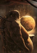 Vladimir and his globe of Arrakis - Centipede Press art by Mark Molnar