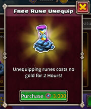 Free Rune Unequip boost