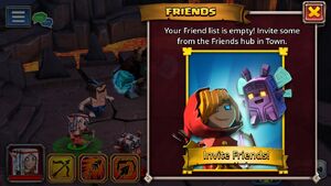 An empty friend list