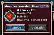 Vampiric Rune Greater Fire