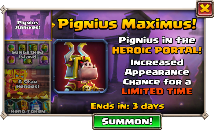 Pignius Arrives