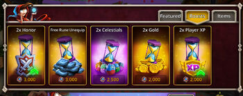 Aether Shop tab boosts