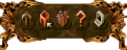 What looks to be a prototype Control Panel in the same style as the Options Panel has in the final game.