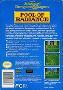 Back cover of DOS edition.
