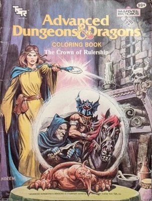 Marvel Books - Advanced Dungeons and Dragons The Crwon of Rulership Coloring Book 1983 - cover