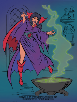 Helayne - AD&D Characters Coloring Book - Colors