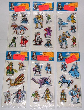 LJN - AD&D Puffy Stickers - 6-pack